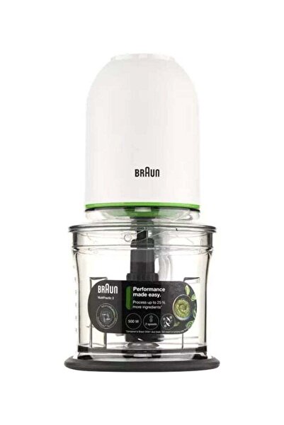 Braun 2-In-1 Chopper Ice Crusher Quadeblade Technology 350 W CH3011WH White