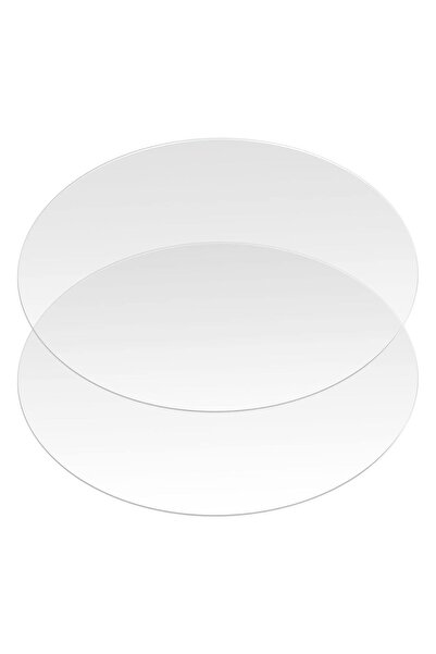 Slasa قطعتان من صفائح الأكريليك، قرص أكريليك بلاستيكي شفاف، 30 سم/12 بوصة، أكريليك دائري فارغ