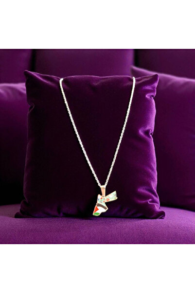 GOOG DESIGN Palestine-Palestine Map and Key Model Special Design Necklace