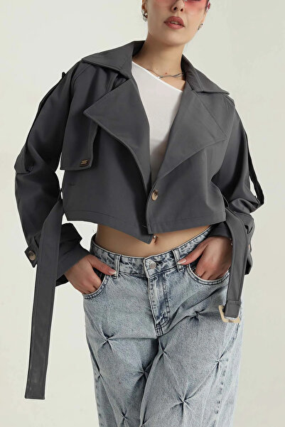 Esma Style Kadın Düğmeli Soft Mont