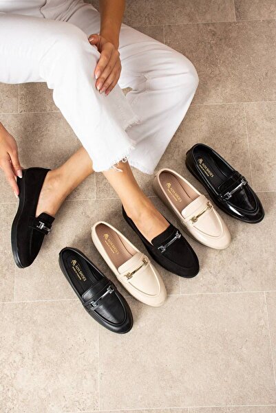 topukludünyası Daily Buckle Loafer Women's Ballet Shoes
