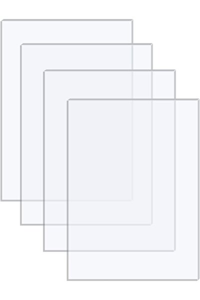 Slasa Langjieleksi 4 PCS 8x10x0.043 inches Clear Acrylic Plexiglass Sheets