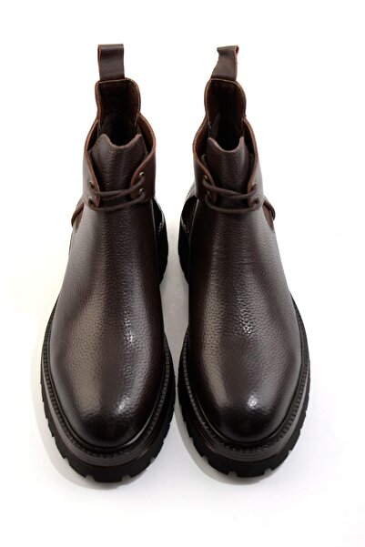 Bambi Kahve Hakiki Deri Erkek Bot & Bootie E02304093140