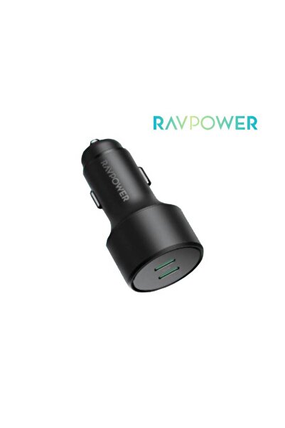RavPower Car Charger with Two PD Ports - 40W - Black