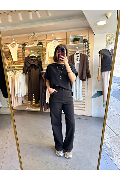 floral fashıon طقم نسائي كاجوال من قطعتين من القطن الممشط المدمج بأكمام قصيرة...