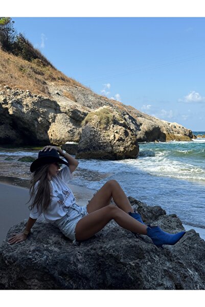 Gilla Shoes and Bag Storm Jean Dokulu Kısa Çizme