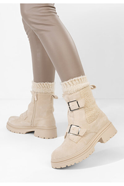 B T Shoes Γυναικεία μποτάκια Darisa μπεζ