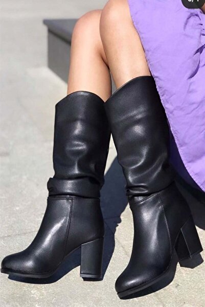 Les Passent Жіночі чорні чоботи з підкладкою