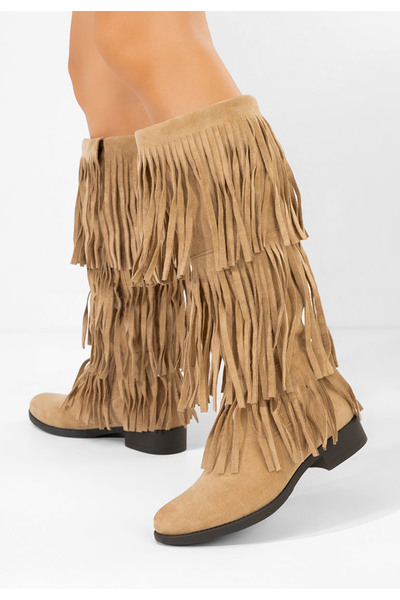 B T Shoes Mποτεσ γυναικειεσ φλατ Eriora χακι