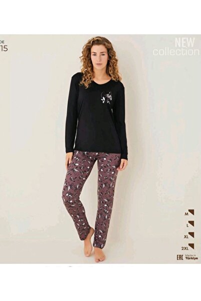 MASSİMO CALZE SET DE PIJAMĂ DE LUX PENTRU FEMEI, CU MÂNĂ LUNGĂ, DE VISCOZĂ, C...