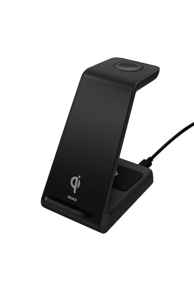 DELTACO Încărcător wireless 3 în 1 cu încărcare rapidă 15W Deltaco, pentru iP...