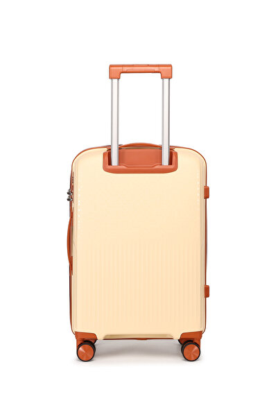 BRITISH TOURISTER 3 Piece Polypropylene Hard Side Spinner Luggage Trolley Set 20/24/28 Inch - Beige