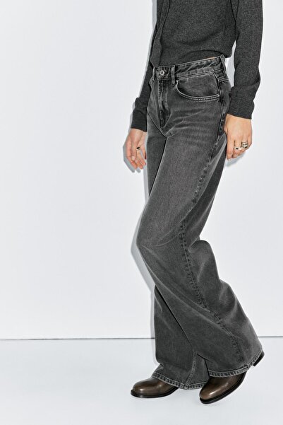 Massimo Dutti Yüksek bel barrel fit jean