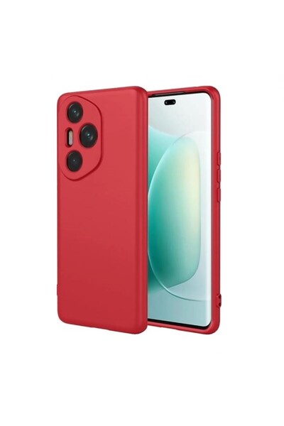Gpack Honor 400 Pro uyumlu Kılıf Biye Kamera Korumalı Mat Silikon Kırmızı