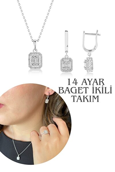 Hepimitu Baget Set 14 Ayar Kolye Küpe