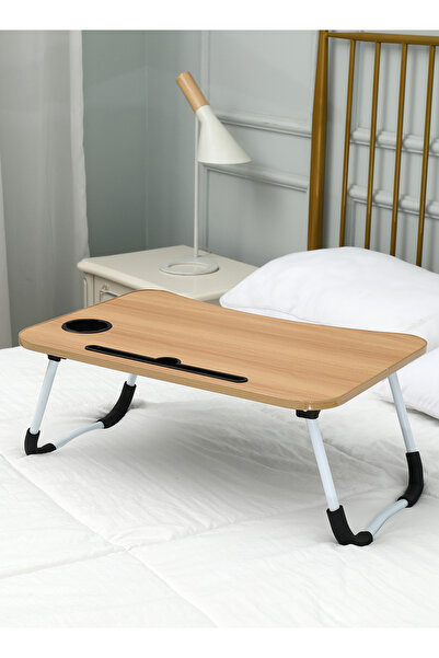 Lawazim Foldable Laptop Desk - Bed Table with Cup Holder Compact Ergonomic Design