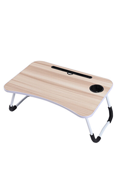 Lawazim Foldable Laptop Desk - Bed Table with Cup Holder Compact Ergonomic Design