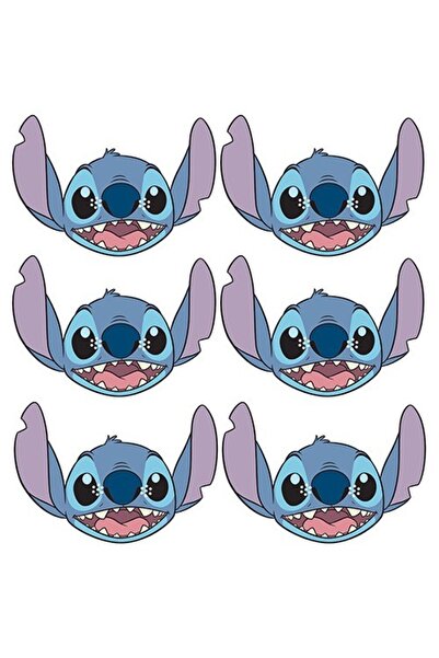 parti show Stitch 6'lı Kağıt Maske