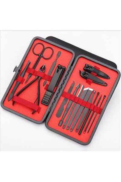 genernic مجموعة قص الأظافر الاحترافية من مايت بورد باللون الأسود الكلاسيكي مق...