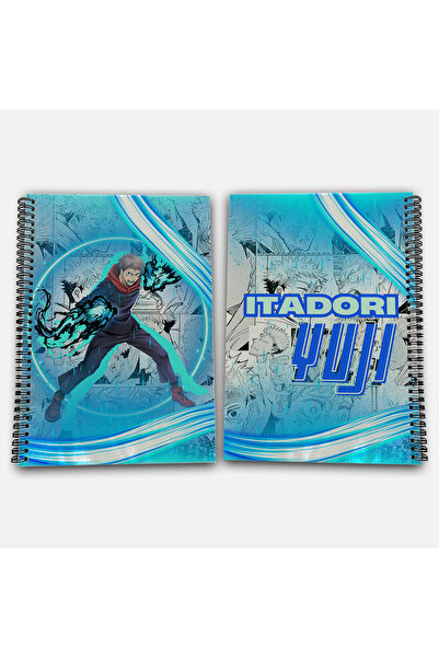 Define Moyas Jujutsu Kaisen Itadori Yuji Striped A4 School Notebook 72 Sheets Model 1