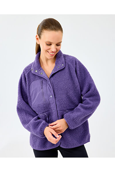 SKECHERS W Woven Detailed Pull Over Sherpa Kadın Mor Mont S2520218-0277