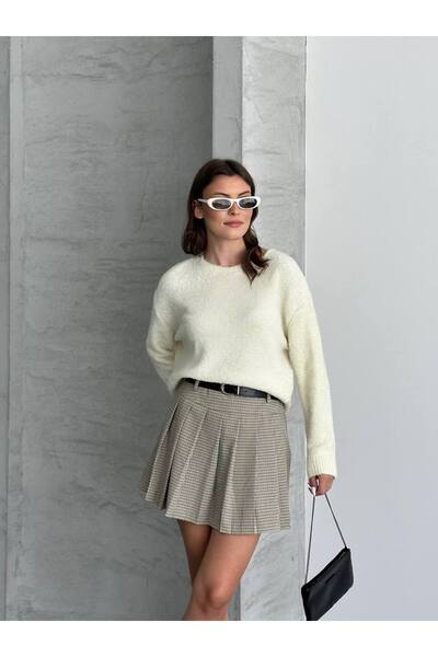 ZF BUTİK Pulover scurt din tricot din material premium pentru femei