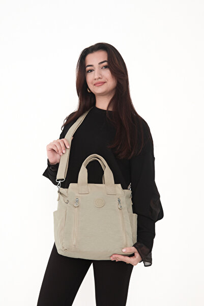 Sanmorris COLORFULLBAG Kadın Büyük Boy 7 Bölmeli Suya Dayanıklı Krinkil Kumaş...