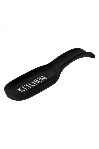 AAA Ceramic Spoon Rest Matte Black Kitchen 23cm
