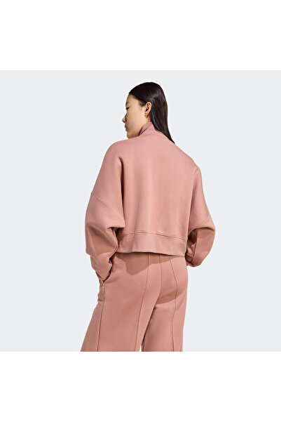 adidas 3 Stripes Zipup Women's Brown Sweatshirt