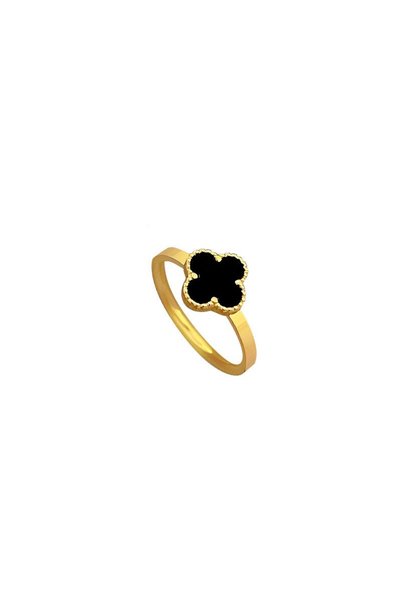 Pursehuit Silver ring, made of stainless steel, blown with 18k gold, stylized...
