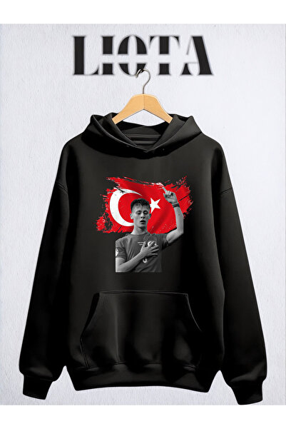 Vordevia سترة رياضية قطنية كبيرة الحجم مطبوعة من أردا جولر بثلاثة خيوط