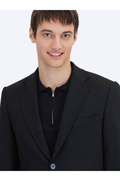 Kip Black Striped Modern Fit Suit