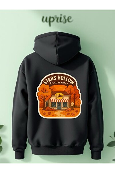 Vordevia Гилмор Гърлс Принтирана памучна 3-слойна суитшърт с голям размер