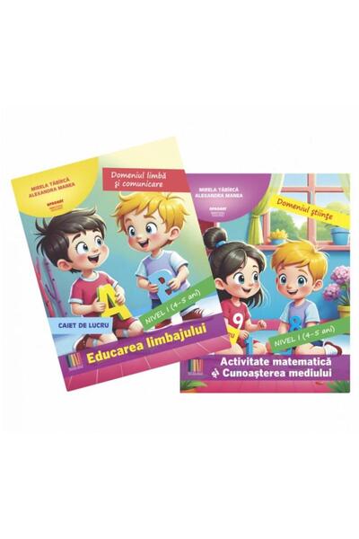 Editura Delta Cart Educational Set 2 Carti Gradinita nivel 4-5 ani: 1. Educar...