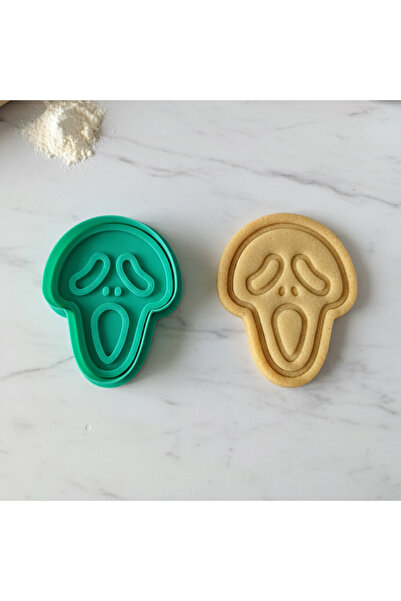 Düvencioğlu قالب بسكويت بتصميم الصراخ، أداة تشكيل عجين الهالوين، مع تصميم قنا...