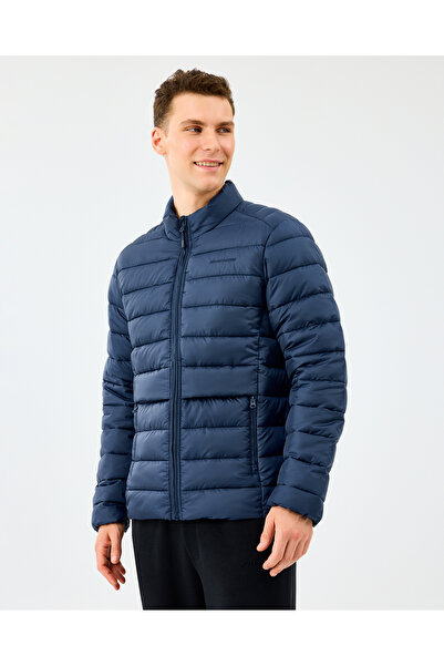 SKECHERS M Essential Outerwear Padded Jacket Erkek Lacivert Mont S231242-0505