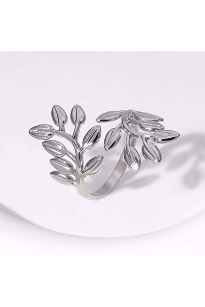 Pursehuit Inel argintiu, reglabil, din oțel inoxidabil, suflat cu aur de 18k,...