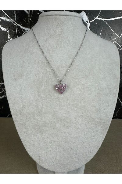 Mutenaura Heart Figured Steel Necklace