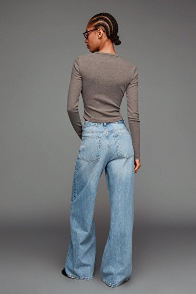 Bershka Button-up knit cardigan