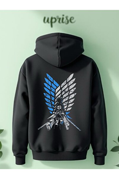 Vordevia سويت شيرت كبير الحجم مطبوع عليه Attack On Titan Shingeki No Kyojin م...