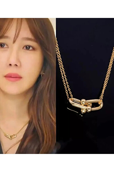 HARİNA Gold Color Chain Necklace,