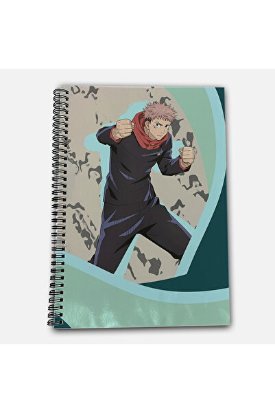 Define Moyas Jujutsu Kaisen Itadori Yuji Striped A4 School Notebook 72 Sheets Model 3
