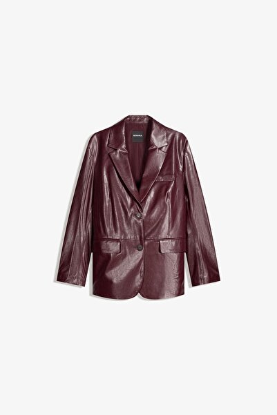 Bershka Oversize faux leather blazer