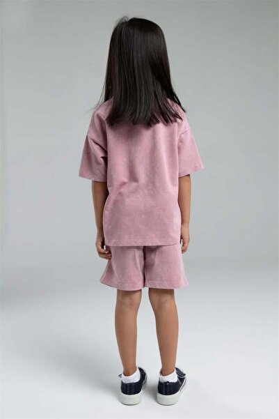 U.S. Polo Assn. Kids U.S. Polo Girls' Bermuda Set Two Thread Knitted Fabric