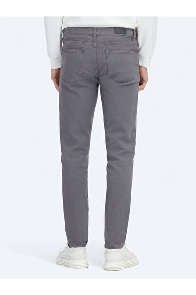 Kip Antrasit Dokuma Slim Fit Casual Pamuk Karışımlı Pantolon