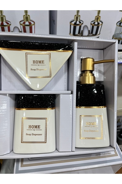 Decorland مجموعة حمام بورسلين مكونة من 3 قطع