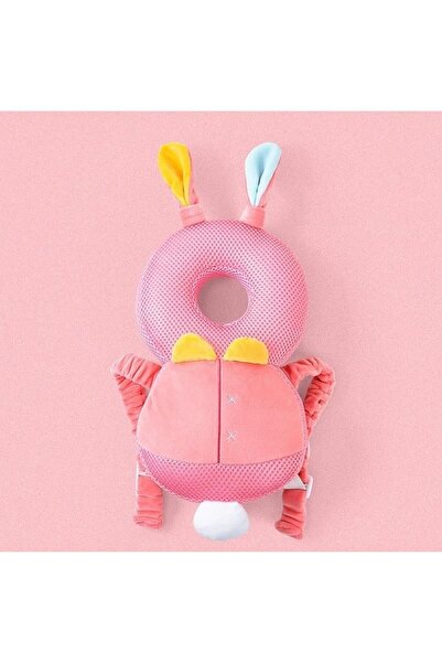 Flippy Head Protection Pillow for Babies, Bunny Design, Mesh Style, 33x6x19 cm, 180 g, Pink