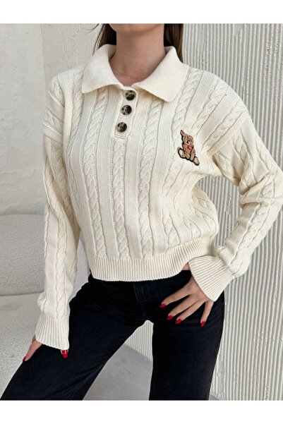 ZF BUTİK سترة منقوشة على شكل دمية دب بجودة ممتازة