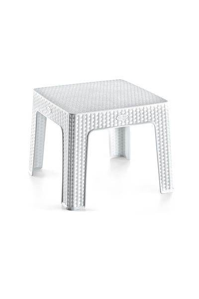 SERMER PAZARLAMA 4 adet monoblok rattan sehpa bahçe balkon şezlong sehpası