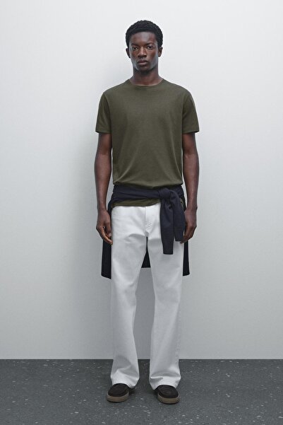 Massimo Dutti %100 merserize pamuklu t-shirt